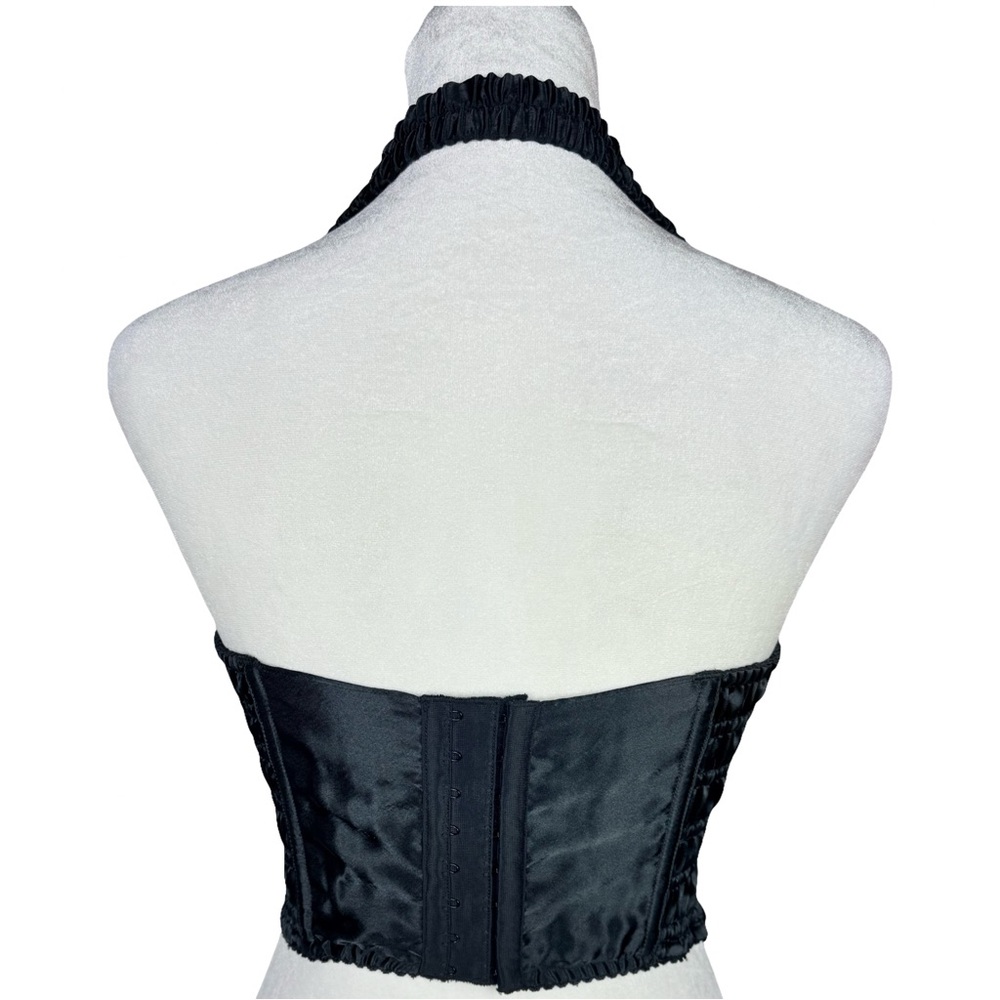 Victoria’s Secret Cropped Beaded Satin Bustier Top - Picture 2 of 8